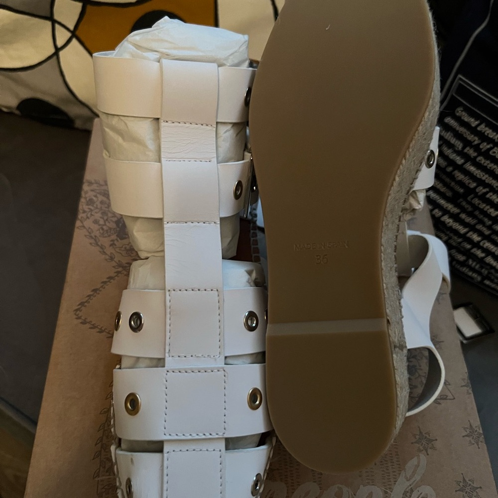 Free People White Espadrille Sandals